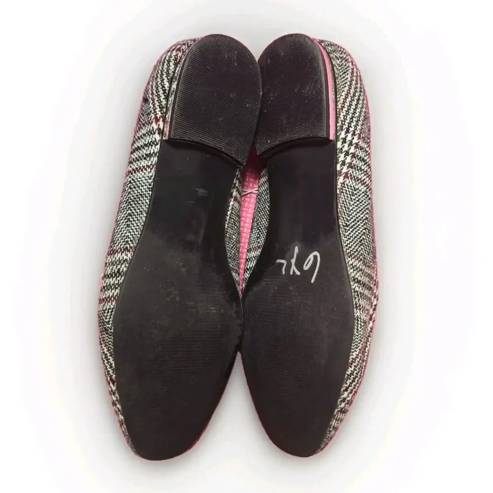 Ann Taylor Heritage Plaid Old Money Ballet Flats Rounded Toe Size 9 M - Picture 6 of 7